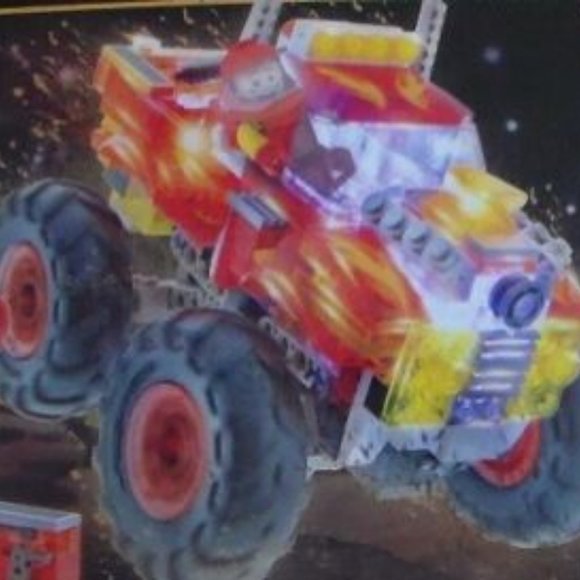 Laser Pegs Monster Rally Fire's Fury Offroad Truck Construction Block Set NWT - Picture 4 of 15